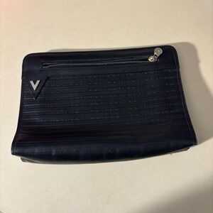 Valentino black leather clutch